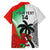 Custom Fiji And Wales Rugby Family Matching Off Shoulder Short Dress and Hawaiian Shirt Fijian Tapa Welsh Mascots Dynamic Version - Wonder Print Shop
