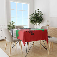 Custom Fiji And Wales Rugby Tablecloth Fijian Tapa Welsh Mascots Dynamic Version - Wonder Print Shop