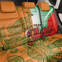 Custom Australia And Wales Rugby Back Car Seat Cover Wallabies Welsh Mascots Dynamic Version - Wonder Print Shop