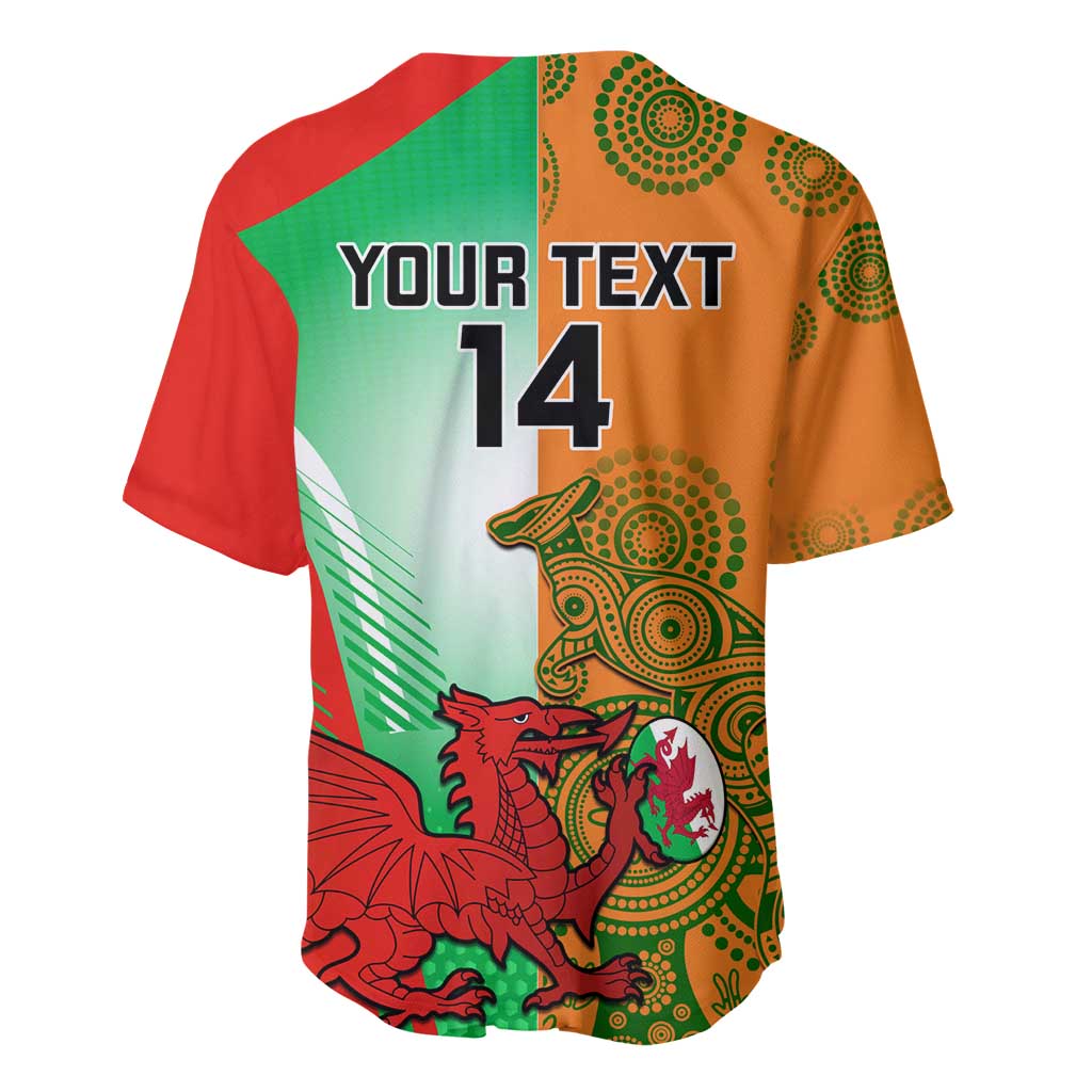 Custom Australia And Wales Rugby Baseball Jersey Wallabies Welsh Mascots Dynamic Version - Wonder Print Shop