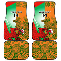Custom Australia And Wales Rugby Car Mats Wallabies Welsh Mascots Dynamic Version - Wonder Print Shop
