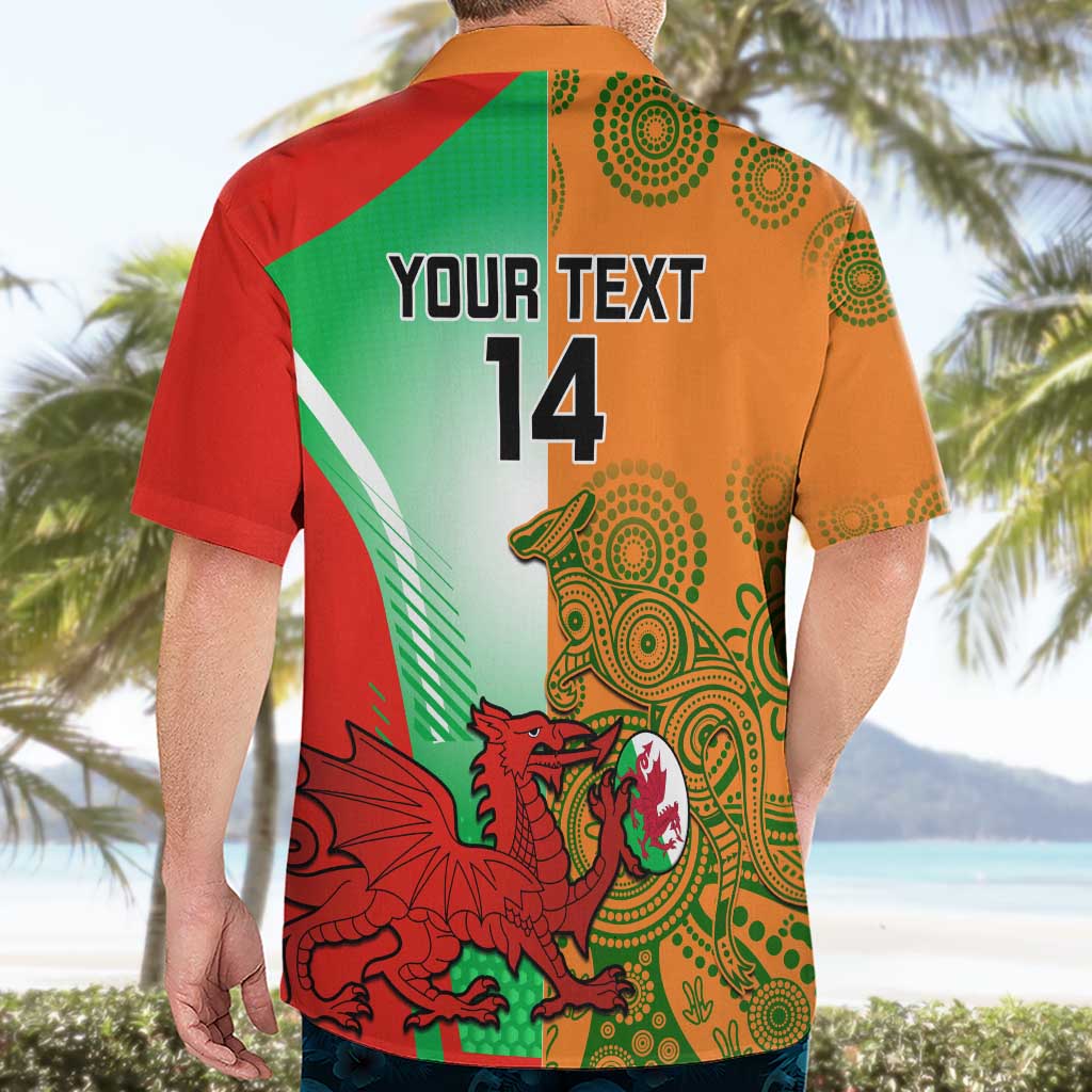 Custom Australia And Wales Rugby Hawaiian Shirt Wallabies Welsh Mascots Dynamic Version - Wonder Print Shop