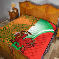 Custom Australia And Wales Rugby Quilt Wallabies Welsh Mascots Dynamic Version - Wonder Print Shop