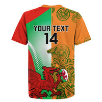 Custom Australia And Wales Rugby Rugby Jersey Wallabies Welsh Mascots Dynamic Version - Wonder Print Shop