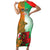 Custom Australia And Wales Rugby Short Sleeve Bodycon Dress Wallabies Welsh Mascots Dynamic Version - Wonder Print Shop