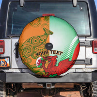 Custom Australia And Wales Rugby Spare Tire Cover Wallabies Welsh Mascots Dynamic Version - Wonder Print Shop