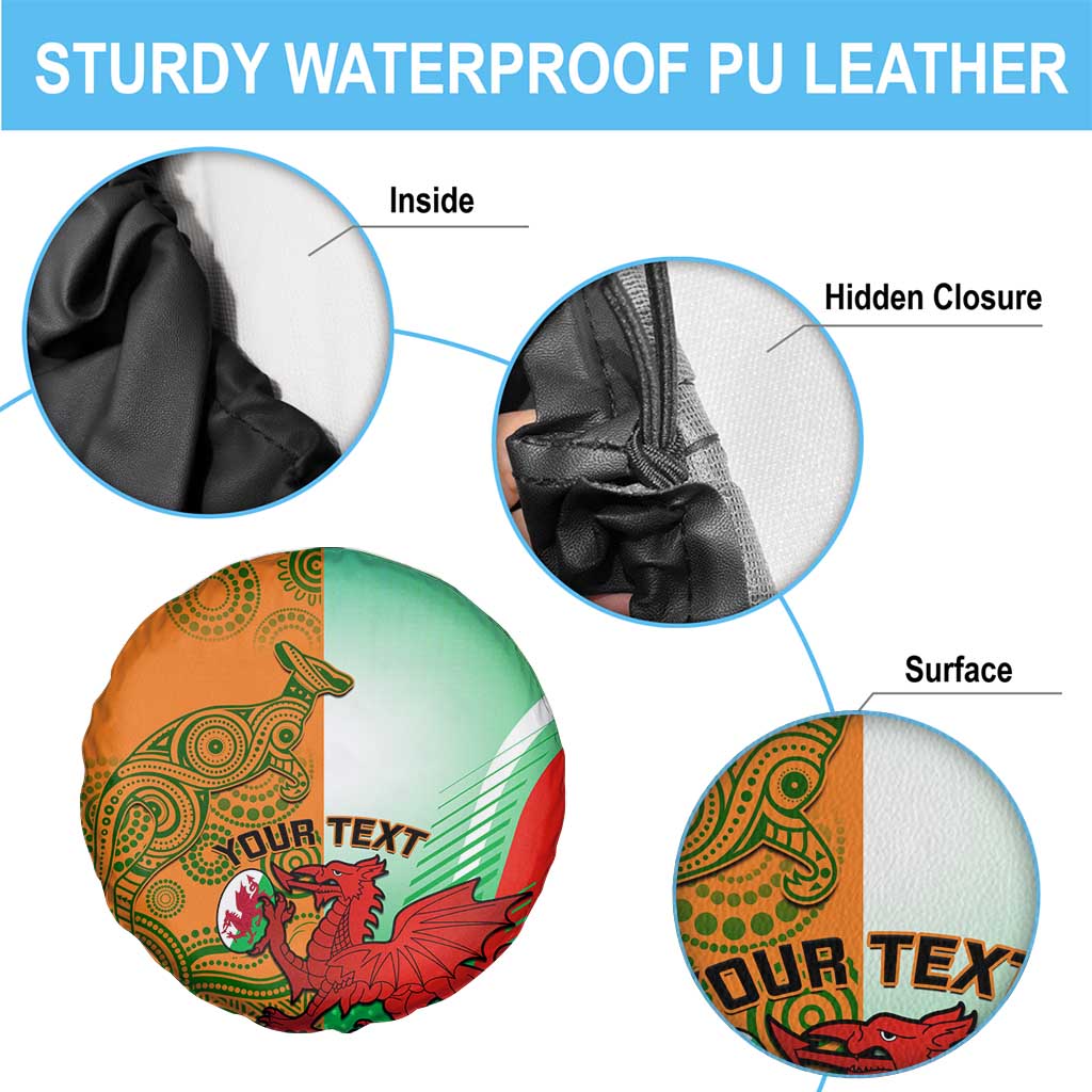 Custom Australia And Wales Rugby Spare Tire Cover Wallabies Welsh Mascots Dynamic Version - Wonder Print Shop