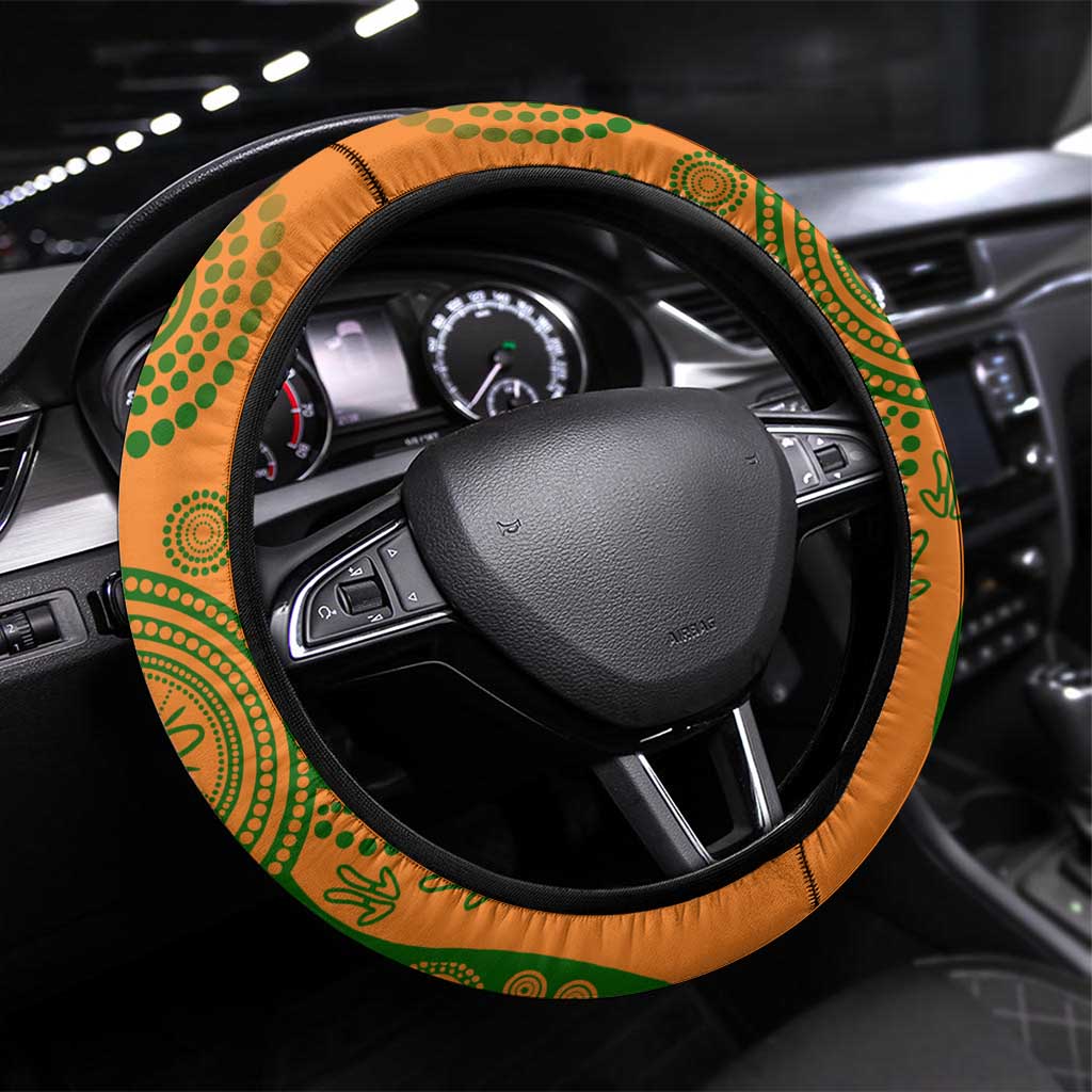 Australia And Wales Rugby Steering Wheel Cover Wallabies Welsh Mascots Dynamic Version - Wonder Print Shop