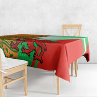 Custom Australia And Wales Rugby Tablecloth Wallabies Welsh Mascots Dynamic Version - Wonder Print Shop