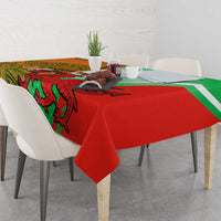 Custom Australia And Wales Rugby Tablecloth Wallabies Welsh Mascots Dynamic Version - Wonder Print Shop