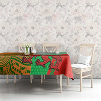 Custom Australia And Wales Rugby Tablecloth Wallabies Welsh Mascots Dynamic Version - Wonder Print Shop