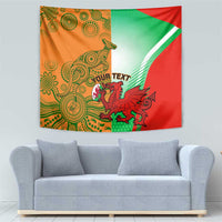 Custom Australia And Wales Rugby Tapestry Wallabies Welsh Mascots Dynamic Version - Wonder Print Shop