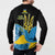 Ukraine Independence Day Button Sweatshirt Slava Ukraini Ukrainian Trident With Sunflowers - Wonder Print Shop