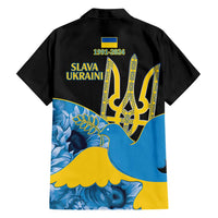 Ukraine Independence Day Family Matching Tank Maxi Dress and Hawaiian Shirt Slava Ukraini Ukrainian Trident With Sunflowers - Wonder Print Shop