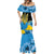 Ukraine Independence Day Mermaid Dress Slava Ukraini Ukrainian Trident With Sunflowers - Wonder Print Shop