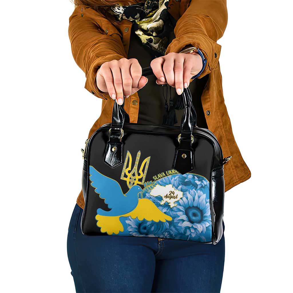 Ukraine Independence Day Shoulder Handbag Slava Ukraini Ukrainian Trident With Sunflowers