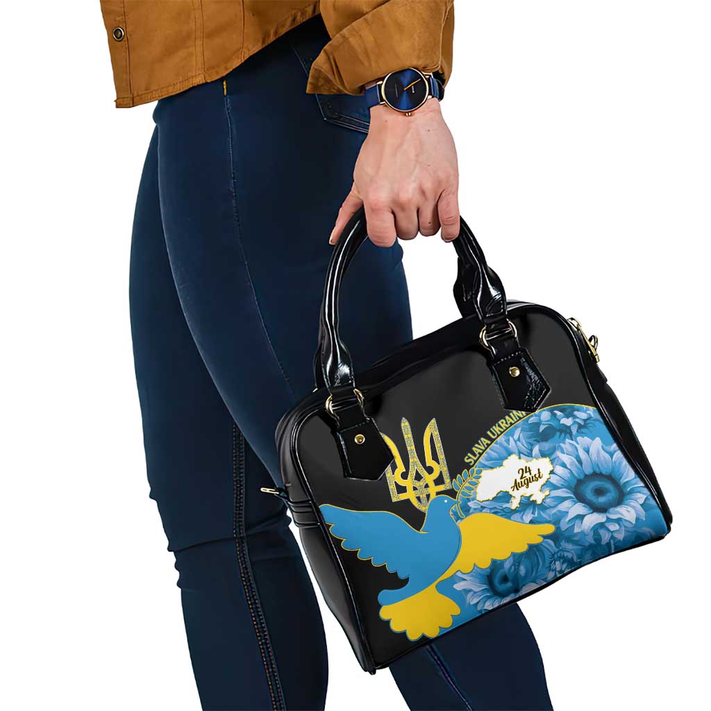 Ukraine Independence Day Shoulder Handbag Slava Ukraini Ukrainian Trident With Sunflowers