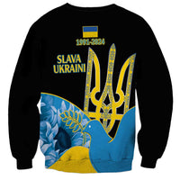 Ukraine Independence Day Sweatshirt Slava Ukraini Ukrainian Trident With Sunflowers - Wonder Print Shop