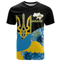 Ukraine Independence Day T Shirt Slava Ukraini Ukrainian Trident With Sunflowers - Wonder Print Shop