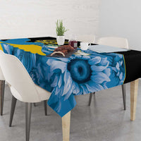 Ukraine Independence Day Tablecloth Slava Ukraini Ukrainian Trident With Sunflowers - Wonder Print Shop