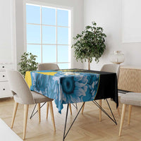 Ukraine Independence Day Tablecloth Slava Ukraini Ukrainian Trident With Sunflowers - Wonder Print Shop