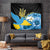 Ukraine Independence Day Tapestry Slava Ukraini Ukrainian Trident With Sunflowers - Wonder Print Shop