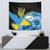 Ukraine Independence Day Tapestry Slava Ukraini Ukrainian Trident With Sunflowers - Wonder Print Shop