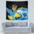 Ukraine Independence Day Tapestry Slava Ukraini Ukrainian Trident With Sunflowers - Wonder Print Shop