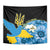 Ukraine Independence Day Tapestry Slava Ukraini Ukrainian Trident With Sunflowers - Wonder Print Shop