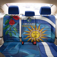 Uruguay Independence Day Back Car Seat Cover 25 De Agosto Coat Of Arms With Ceibo - Wonder Print Shop