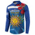 Uruguay Independence Day Button Sweatshirt 25 De Agosto Coat Of Arms With Ceibo - Wonder Print Shop