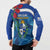 Uruguay Independence Day Button Sweatshirt 25 De Agosto Coat Of Arms With Ceibo - Wonder Print Shop