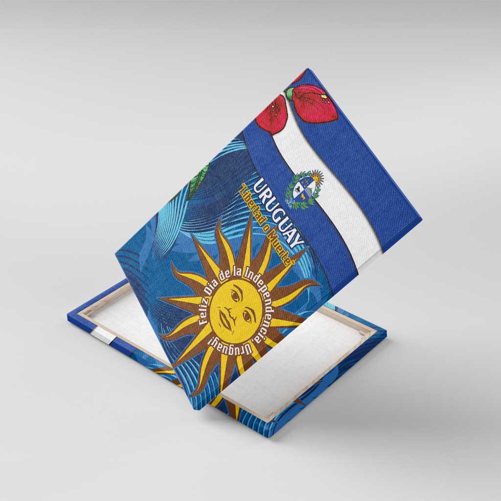Uruguay Independence Day Canvas Wall Art 25 De Agosto Coat Of Arms With Ceibo - Wonder Print Shop