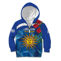 Uruguay Independence Day Kid Hoodie 25 De Agosto Coat Of Arms With Ceibo - Wonder Print Shop