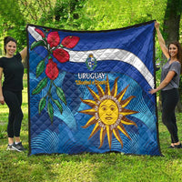 Uruguay Independence Day Quilt 25 De Agosto Coat Of Arms With Ceibo - Wonder Print Shop