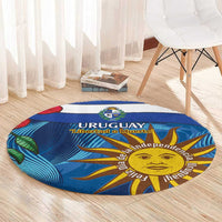Uruguay Independence Day Round Carpet 25 De Agosto Coat Of Arms With Ceibo