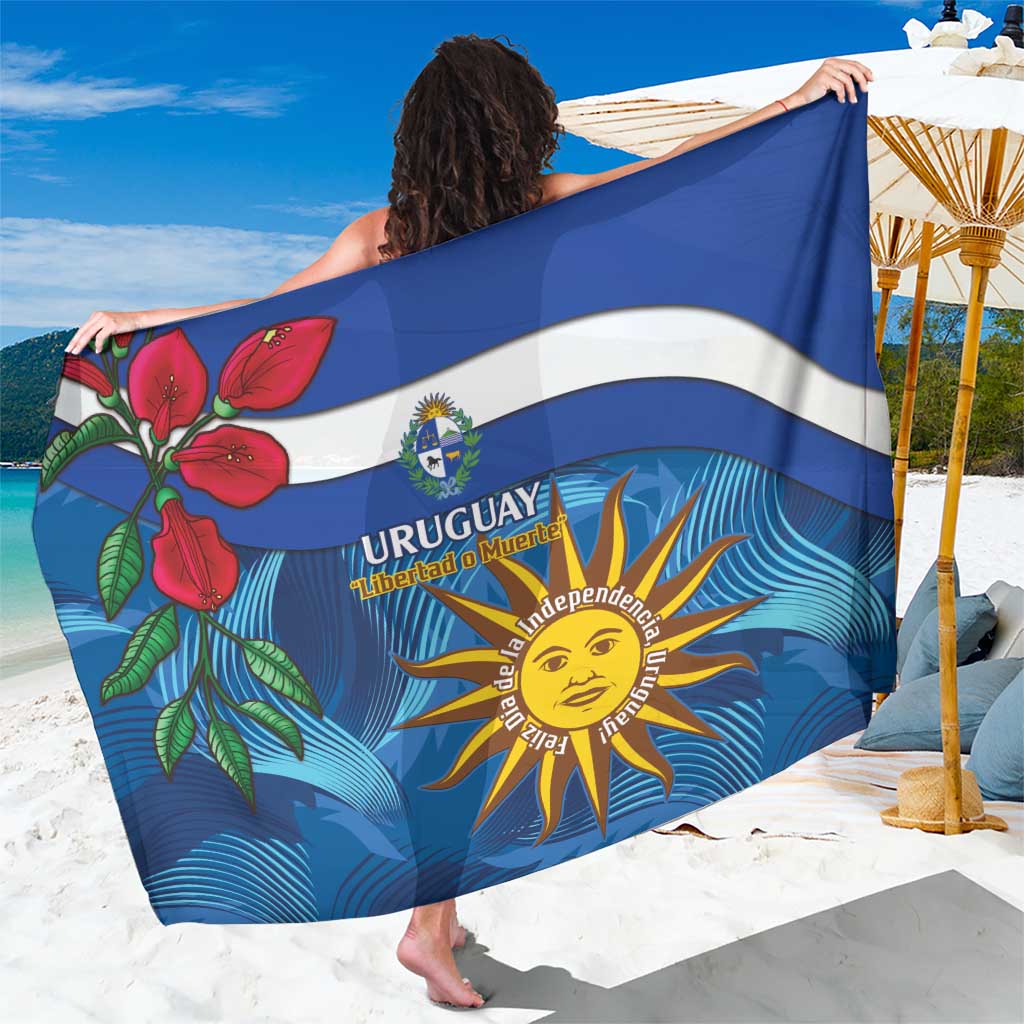 Uruguay Independence Day Sarong 25 De Agosto Coat Of Arms With Ceibo - Wonder Print Shop