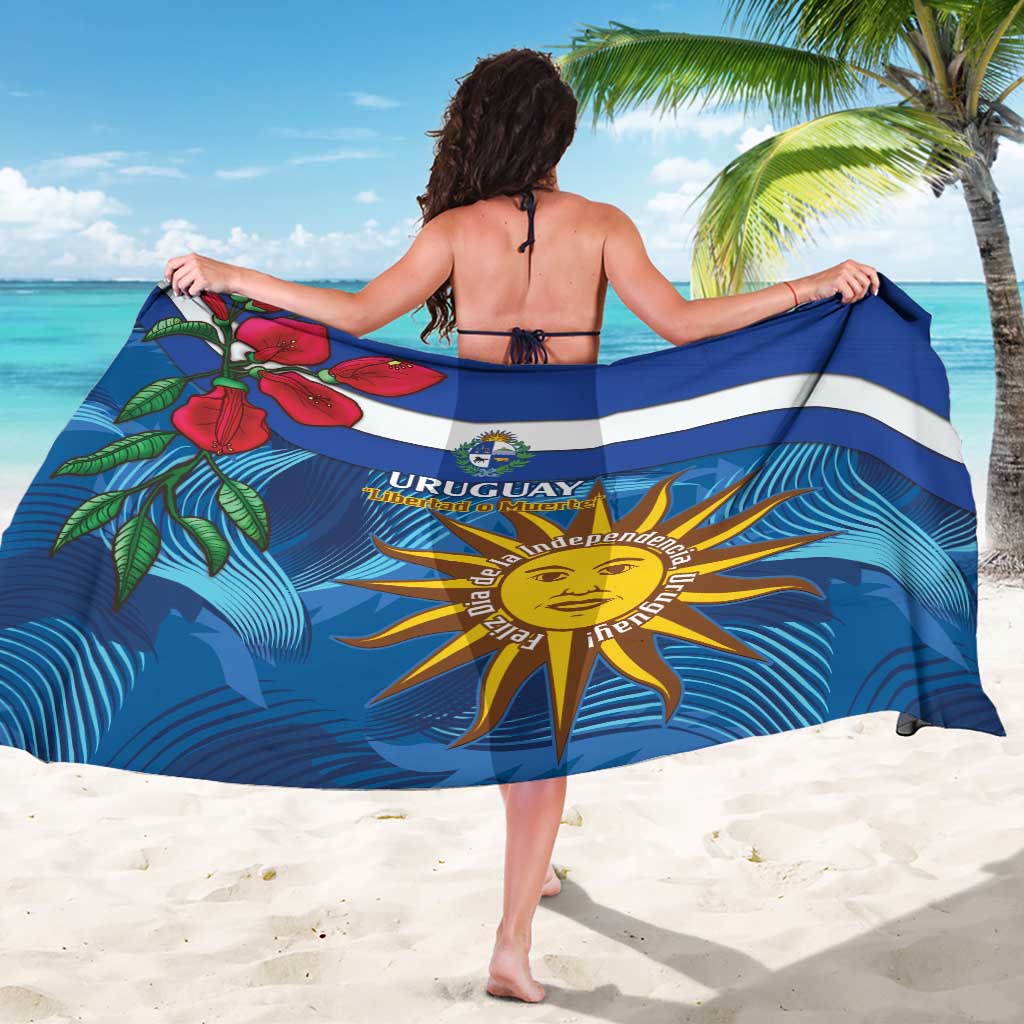 Uruguay Independence Day Sarong 25 De Agosto Coat Of Arms With Ceibo - Wonder Print Shop