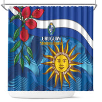 Uruguay Independence Day Shower Curtain 25 De Agosto Coat Of Arms With Ceibo