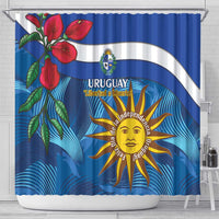 Uruguay Independence Day Shower Curtain 25 De Agosto Coat Of Arms With Ceibo