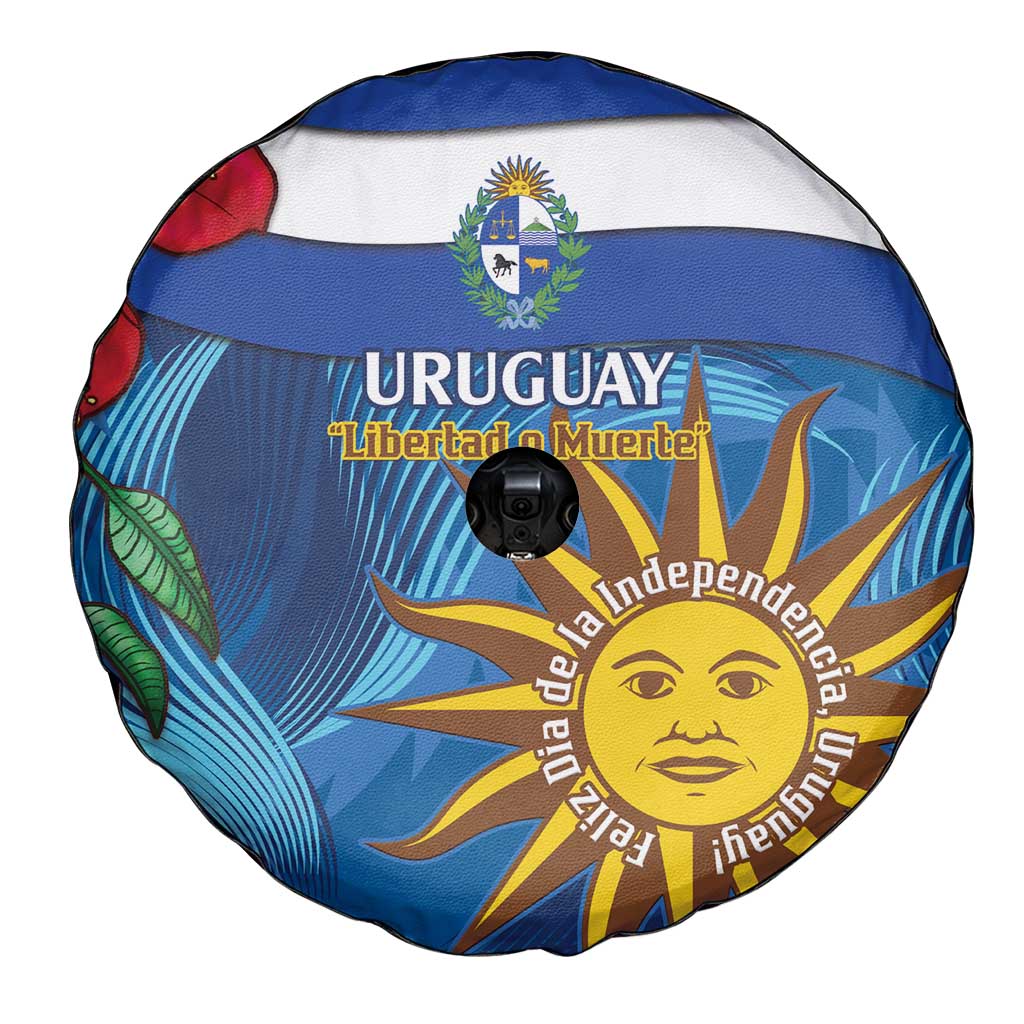 Uruguay Independence Day Spare Tire Cover 25 De Agosto Coat Of Arms With Ceibo - Wonder Print Shop