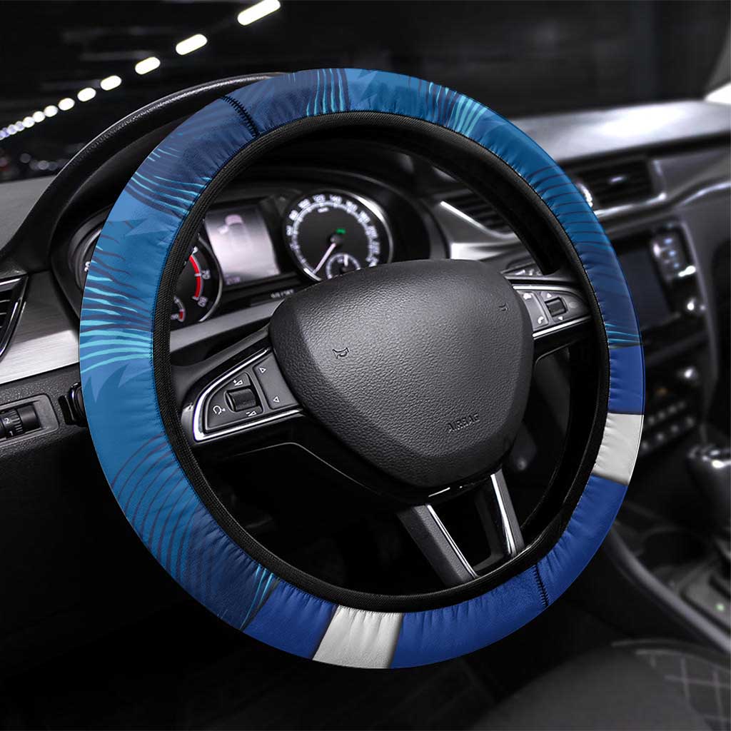 Uruguay Independence Day Steering Wheel Cover 25 De Agosto Coat Of Arms With Ceibo - Wonder Print Shop