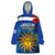 Uruguay Independence Day Wearable Blanket Hoodie 25 De Agosto Coat Of Arms With Ceibo - Wonder Print Shop