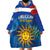 Uruguay Independence Day Wearable Blanket Hoodie 25 De Agosto Coat Of Arms With Ceibo - Wonder Print Shop