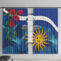 Uruguay Independence Day Window Curtain 25 De Agosto Coat Of Arms With Ceibo - Wonder Print Shop