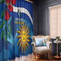 Uruguay Independence Day Window Curtain 25 De Agosto Coat Of Arms With Ceibo - Wonder Print Shop