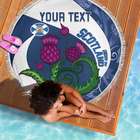 Custom Scotland Rugby Beach Blanket 2024 Go Champions Scottish Thistles - Wonder Print Shop