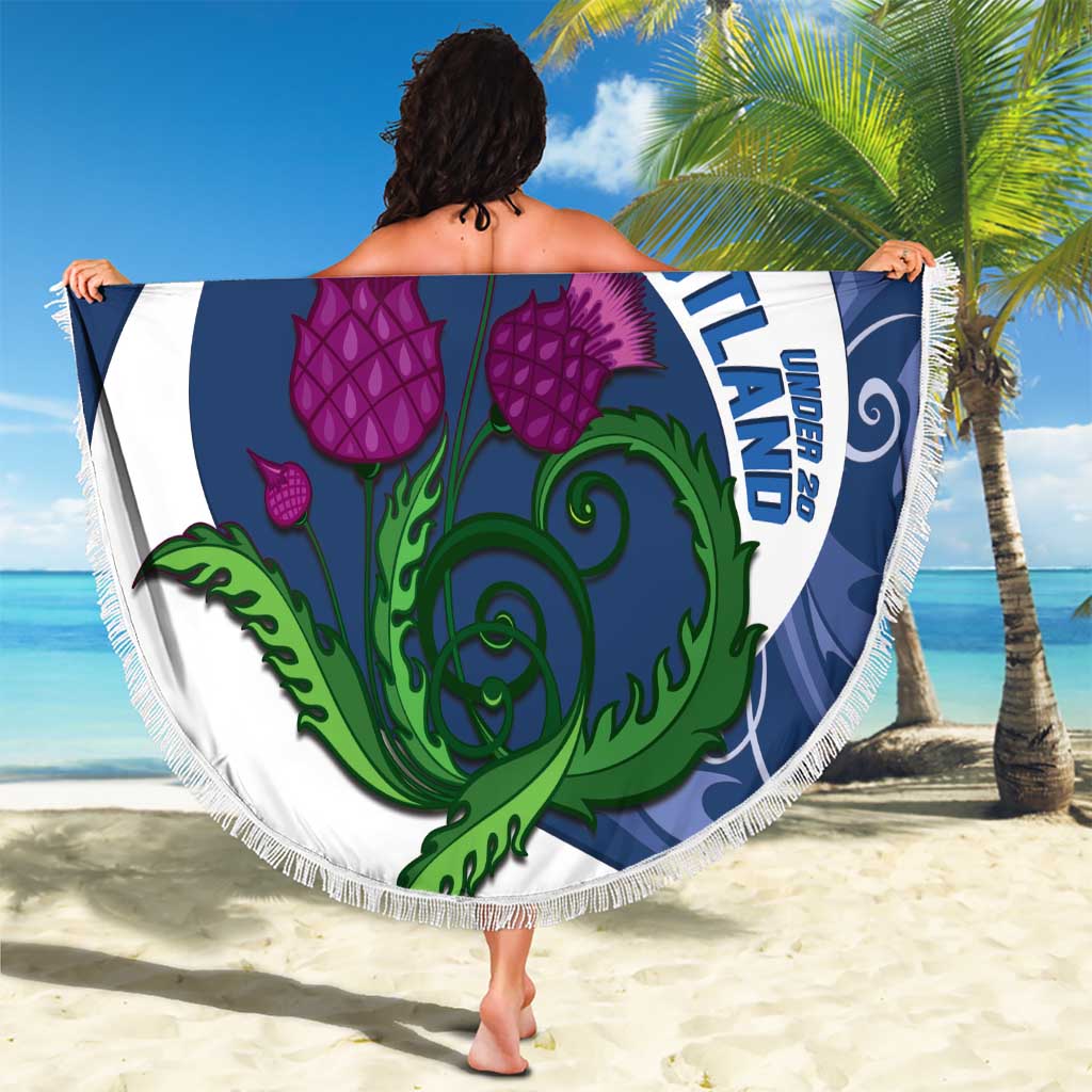 Custom Scotland Rugby Beach Blanket 2024 Go Champions Scottish Thistles - Wonder Print Shop