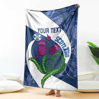 Custom Scotland Rugby Blanket 2024 Go Champions Scottish Thistles