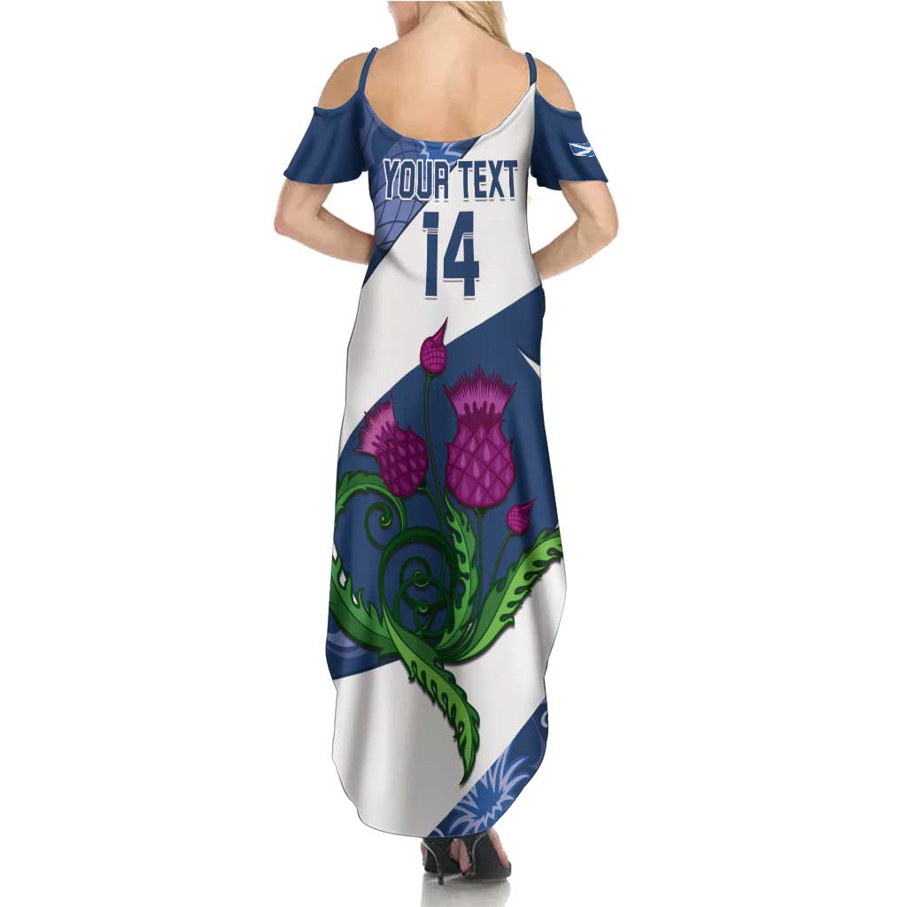 Custom Scotland Rugby Family Matching Summer Maxi Dress and Hawaiian Shirt 2024 Go Champions Scottish Thistles - Wonder Print Shop